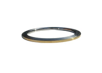 Sikh Kara Stainless Steel Brass Edge Gold affect Bangle Singh Khalsa Chakri A6R
