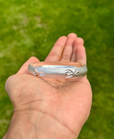 Sikh Kara Silver Plated Laser Engraved Khanda Singh Kaur Khalsa Bangle Kada A8R New Unisex Design