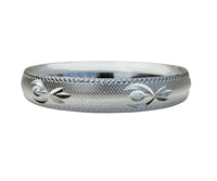 Sikh Kara Silver Plated Laser Engraved Khanda Singh Kaur Khalsa Bangle Kada A8R New Unisex Design