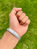 Sikh Kara Silver Plated Laser Engraved Khanda Singh Kaur Khalsa Bangle Kada A8R New Unisex Design