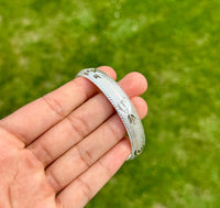 Sikh Kara Silver Plated Laser Engraved Khanda Singh Kaur Khalsa Bangle Kada A8R New Unisex Design