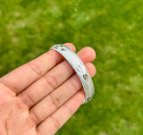Sikh Kara Silver Plated Laser Engraved Khanda Singh Kaur Khalsa Bangle Kada A8R New Unisex Design