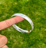 Sikh Kara Silver Plated Laser Engraved Khanda Singh Kaur Khalsa Bangle Kada A8R New Unisex Design