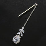 Fashion Indian Bridal Forehead Chain Headwear Wedding Accessories Elegant Headband Leaf Zircon Hair Chain Jewelry For Women