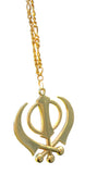 Gold Plated Punjabi Sikh Large Khanda Stunning Pendant Hanger Car Rear Mirror SS