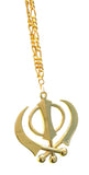 Gold Plated Punjabi Sikh Large Khanda Stunning Pendant Hanger Car Rear Mirror SS