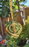 Gold plated punjabi sikh large khanda no stones stunning pendant car rear mirror SS