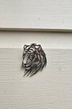 Stainless Steel Plate Crafted Lion Brooch Pin Retro Celebrity Power King broach CCCB Stunning design Unisex Silver colour Queen lapel pin
