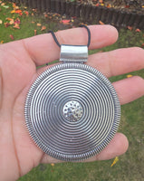 Tibetan Tribal Spiral Taviz Taveez Evil Eye Protection pendant Nazar Shield U61K Taweet Locket Bohemian Positive energy boho design Amulet