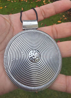 Tibetan Tribal Spiral Taviz Taveez Evil Eye Protection pendant Nazar Shield U61K Taweet Locket Bohemian Positive energy boho design Amulet