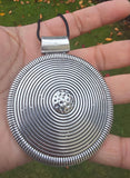 Tibetan Tribal Spiral Taviz Taveez Evil Eye Protection pendant Nazar Shield U61K Taweet Locket Bohemian Positive energy boho design Amulet