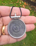 Tibetan Tribal Spiral Taviz Taveez Evil Eye Protection pendant Nazar Shield U62K Taweet Locket Bohemian Positive energy boho design Amulet