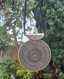 Tibetan Tribal Spiral Taviz Taveez Evil Eye Protection pendant Nazar Shield U62K Taweet Locket Bohemian Positive energy boho design Amulet