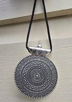 Tibetan Tribal Spiral Taviz Taveez Evil Eye Protection pendant Nazar Shield U62K Taweet Locket Bohemian Positive energy boho design Amulet