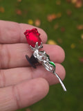 Rose Flower Brooch for Button Loop Celebrity valentine day queen broach for Suit S15 Shoe Laces Hats require hole or loop to hang on Suit