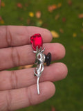 Rose Flower Brooch for Button Loop Celebrity valentine day queen broach for Suit S15 Shoe Laces Hats require hole or loop to hang on Suit