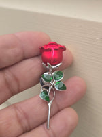 Rose Flower Brooch for Button Loop Celebrity valentine day queen broach for Suit S15 Shoe Laces Hats require hole or loop to hang on Suit