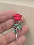 Rose Flower Brooch for Button Loop Celebrity valentine day queen broach for Suit S15 Shoe Laces Hats require hole or loop to hang on Suit