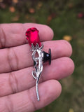 Rose Flower Brooch for Button Loop Celebrity valentine day queen broach for Suit S15 Shoe Laces Hats require hole or loop to hang on Suit
