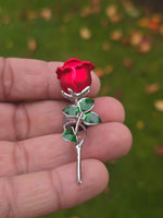 Rose Flower Brooch for Button Loop Celebrity valentine day queen broach for Suit S15 Shoe Laces Hats require hole or loop to hang on Suit