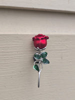 Rose Flower Brooch for Button Loop Celebrity valentine day queen broach for Suit S15 Shoe Laces Hats require hole or loop to hang on Suit