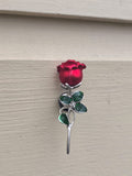 Rose Flower Brooch for Button Loop Celebrity valentine day queen broach for Suit S15 Shoe Laces Hats require hole or loop to hang on Suit