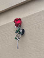 Rose Flower Brooch for Button Loop Celebrity valentine day queen broach for Suit S15 Shoe Laces Hats require hole or loop to hang on Suit