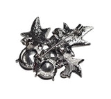 Holly flower brooch celebrity pin vintage look Silver plated queen xmas broach i36R