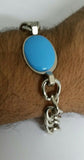 Steel Look Turquoise Bracelet Salman Khan Style Prem Ratan Dhan Payo Gift New E