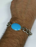 Steel Look Turquoise Bracelet Salman Khan Style Prem Ratan Dhan Payo Gift New E