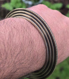 Sikh Kara Chakri Antique Gold Colour Singh Kada Kaur lines Punjabi bangle N32