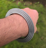 Sikh Kara Chakri Antique Silver Colour Singh Kada Kaur lines Punjabi bangle N33