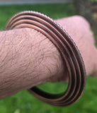 Sikh Kara Chakri Copper Colour Singh Kada Kaur lines design punjabi bangle N31