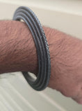 Sikh Kara Chakri Antique Silver Colour Singh Kada Kaur lines Punjabi bangle N33