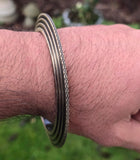 Sikh Kara Chakri Antique Gold Colour Singh Kada Kaur lines Punjabi bangle N32