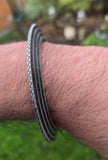 Sikh Kara Chakri Antique Silver Colour Singh Kada Kaur lines Punjabi bangle N33