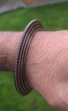Sikh Kara Chakri Copper Colour Singh Kada Kaur lines design punjabi bangle N31