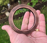 Sikh Kara Chakri Copper Colour Singh Kada Kaur lines design punjabi bangle N31