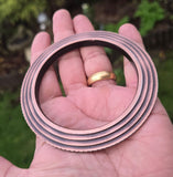 Sikh Kara Chakri Copper Colour Singh Kada Kaur lines design punjabi bangle N31