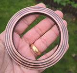 Sikh Kara Chakri Copper Colour Singh Kada Kaur lines design punjabi bangle N31