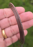 Sikh Kara Chakri Copper Colour Singh Kada Kaur lines design punjabi bangle N31