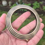 Sikh Kara Chakri Antique Gold Colour Singh Kada Kaur lines Punjabi bangle N32