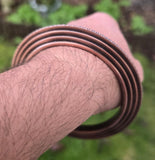 Sikh Kara Chakri Copper Colour Singh Kada Kaur lines design punjabi bangle N31