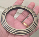 Sikh Kara Chakri Antique Gold Colour Singh Kada Kaur lines Punjabi bangle N32