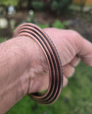 Sikh Kara Chakri Copper Colour Singh Kada Kaur lines design punjabi bangle N31