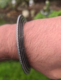 Sikh Kara Chakri Antique Silver Colour Singh Kada Kaur lines Punjabi bangle N33