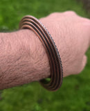 Sikh Kara Chakri Copper Colour Singh Kada Kaur lines design punjabi bangle N31