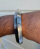 Stainless Steel Kara Sikh Kada Heavy lines Karha Singh Khalsa Taksali Bangle L15A