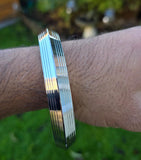 Stainless Steel Kara Sikh Kada Heavy lines Karha Singh Khalsa Taksali Bangle L15A
