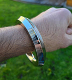 Stainless Steel Kara Sikh Kada Heavy lines Karha Singh Khalsa Taksali Bangle L15A